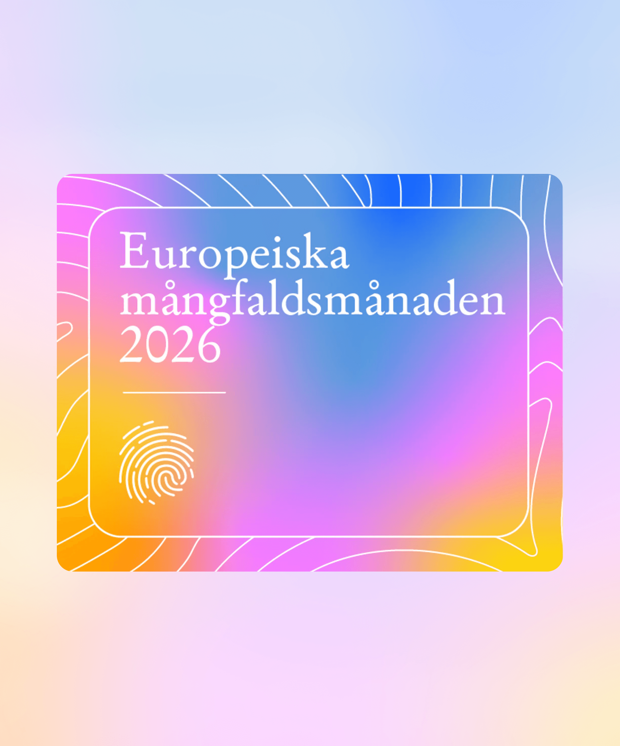 Europeiska mångfaldsmånaden 2026